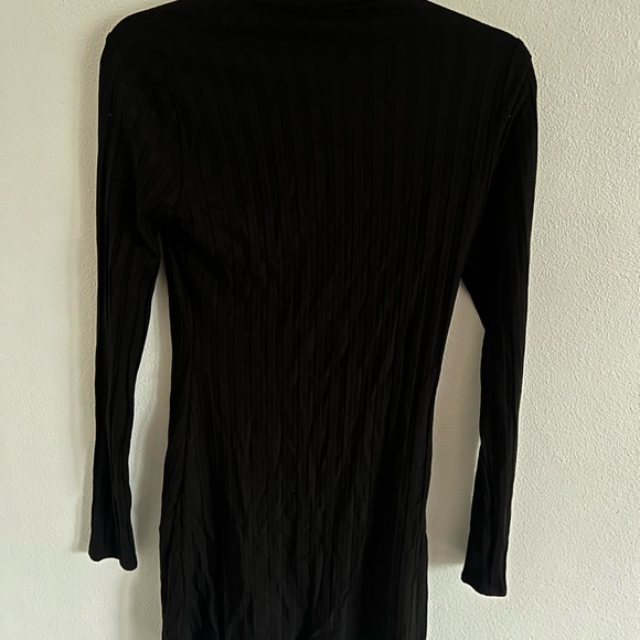 Reformation Libra Rib Knit Minidress In Black Size L - Picture 3 of 7